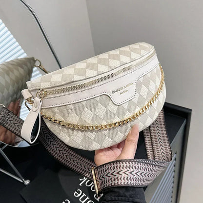 Sac banane bandoulière avec chaîne doré Paulette