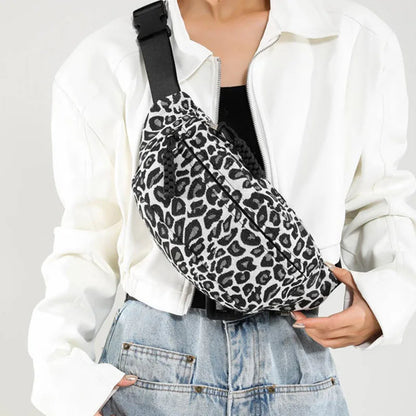Sac banane en toile imprimé léopard sauvage et tendance Garance