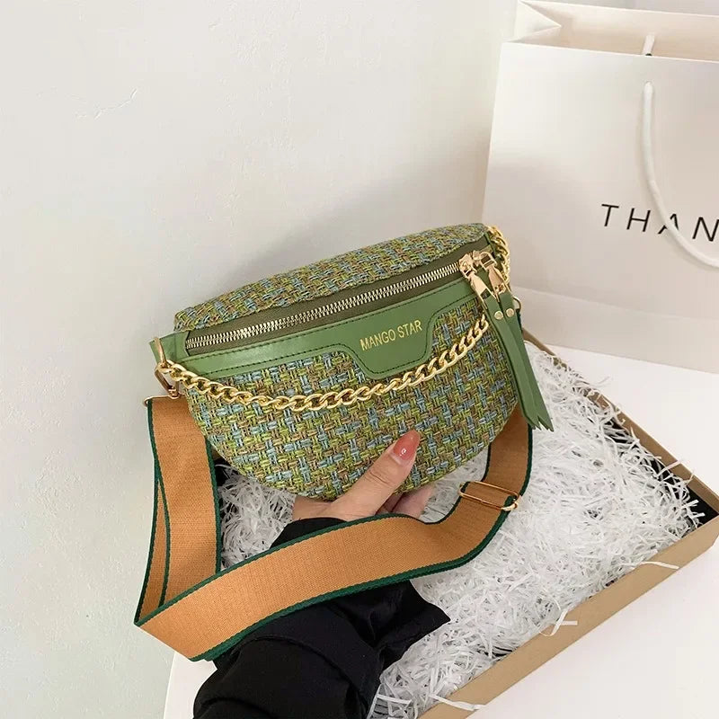 Sac banane bandoulière avec chaîne dorée Germaine