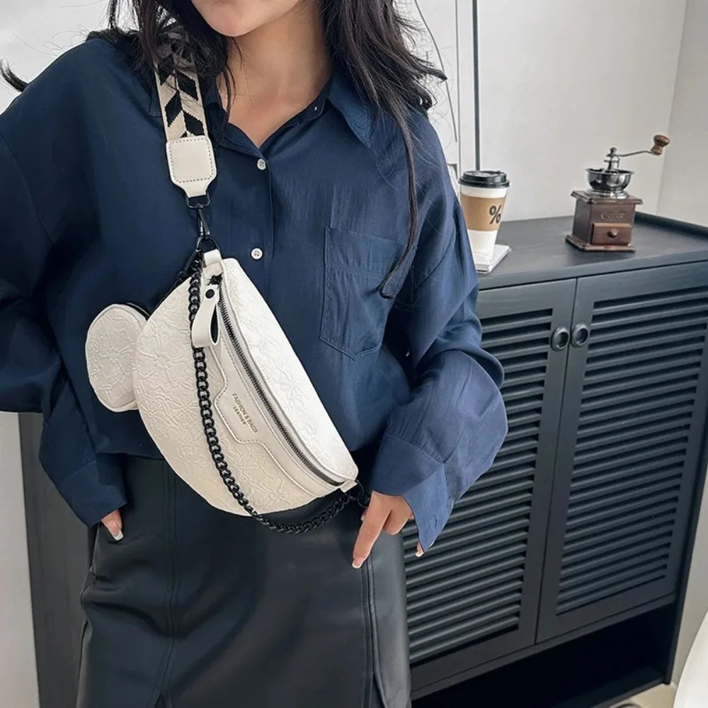 Sac banane à motif floral avec bandoulière et porte-monnaie Marguerite