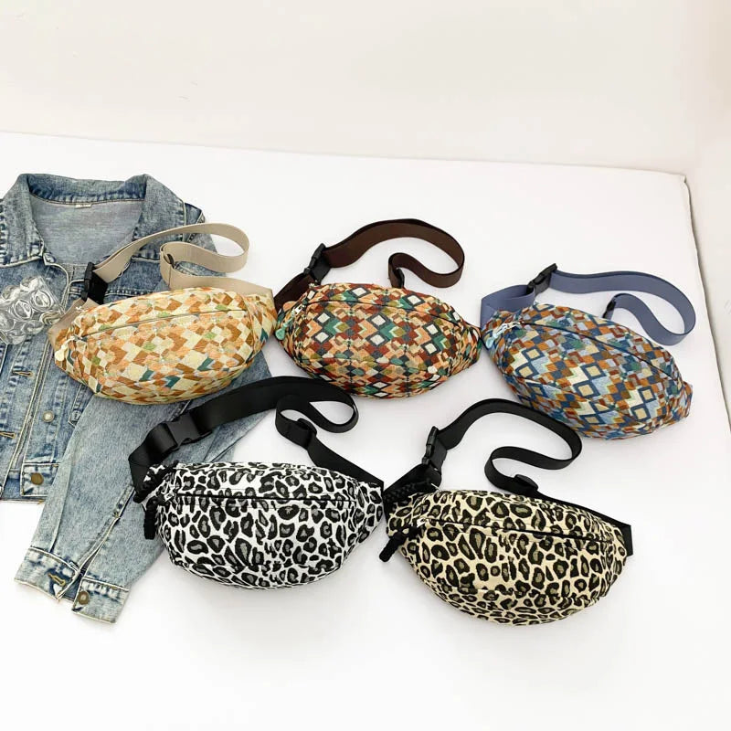 Sac banane en toile imprimé léopard sauvage et tendance Garance