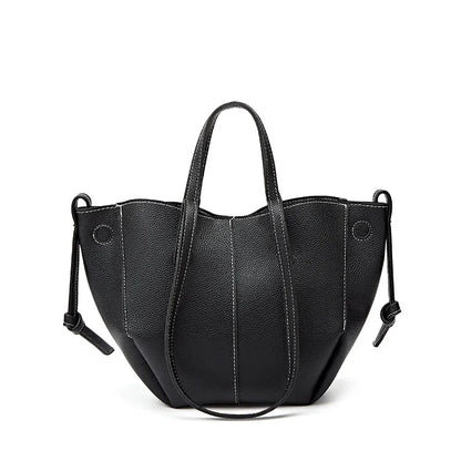 Petit sac à main cabas structuré double porté Élise