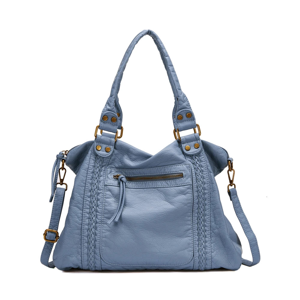 Grand sac à main de cours vintage à bandoulière Clara