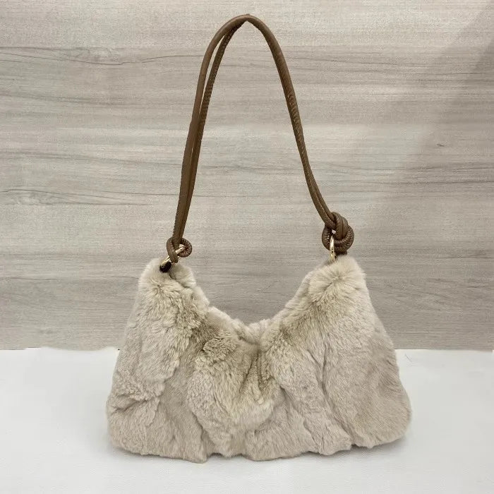 Sac à main bandoulière en fourrure pour femme Madeleine