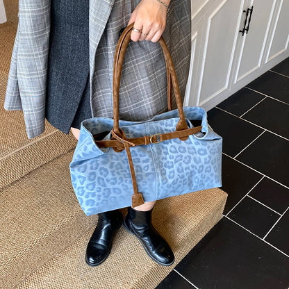 Grand sac à main bandoulière épaule motif léopard Chloé