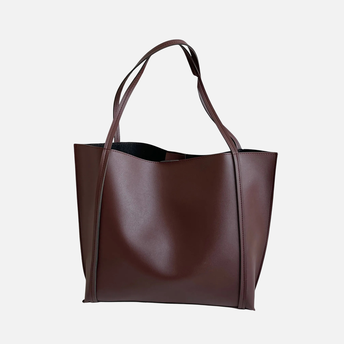 Grand sac à main cabas souple avec pochette assortie Amandine