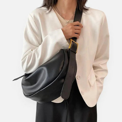 Grand sac à main banane demi-lune Hélène