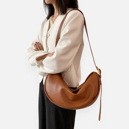 Grand sac à main banane demi-lune Hélène