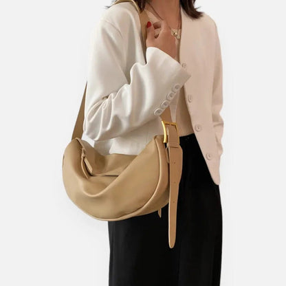 Grand sac à main banane demi-lune Hélène