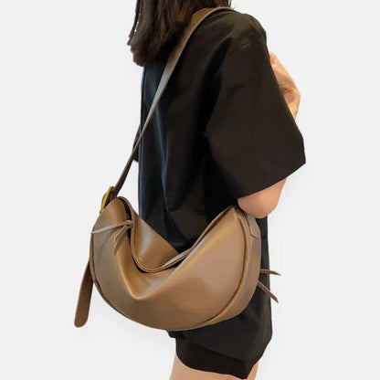 Grand sac à main banane demi-lune Hélène