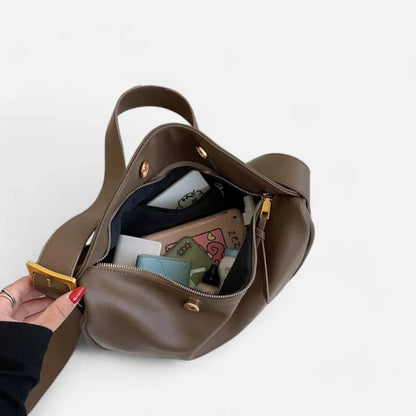 Grand sac à main banane demi-lune Hélène