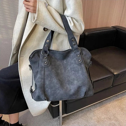 Grand sac à main bandoulière de cours rétro souple Mahé