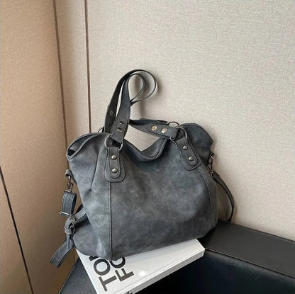 Grand sac à main bandoulière de cours rétro souple Mahé