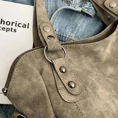 Grand sac à main bandoulière de cours rétro souple Mahé