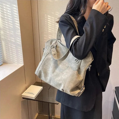 Grand sac à main bandoulière de cours rétro souple Mahé