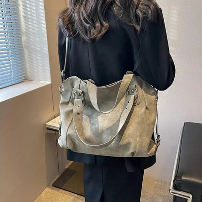 Grand sac à main bandoulière de cours rétro souple Mahé