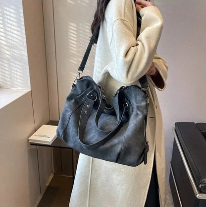 Grand sac à main bandoulière de cours rétro souple Mahé