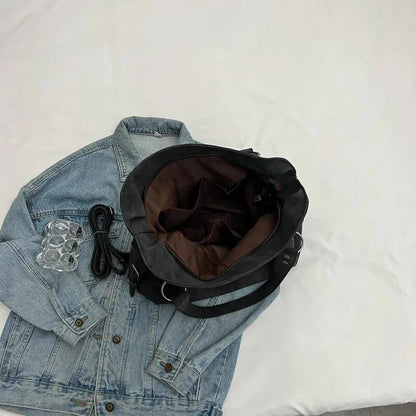 Grand sac à main bandoulière de cours rétro souple Mahé