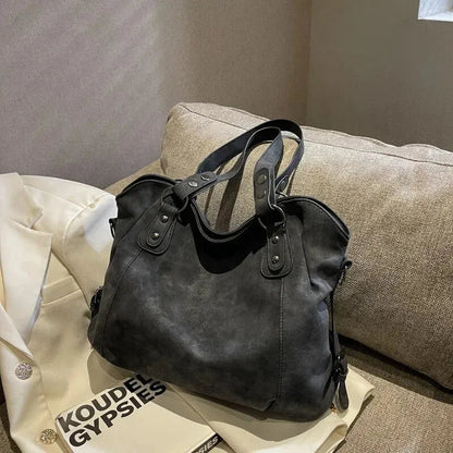 Grand sac à main bandoulière de cours rétro souple Mahé