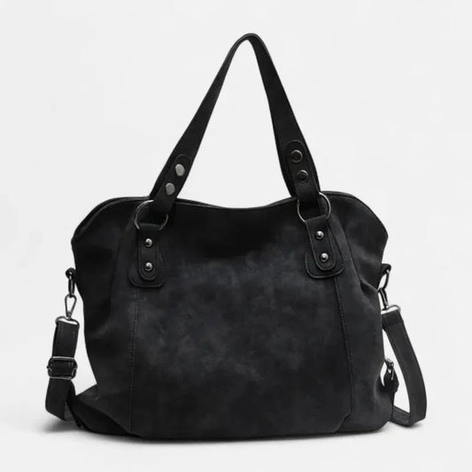 Grand sac à main bandoulière de cours rétro souple Iris