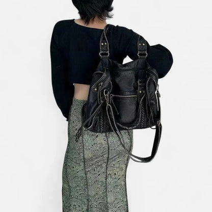 Grand sac à main bandoulière de cours vintage Lior