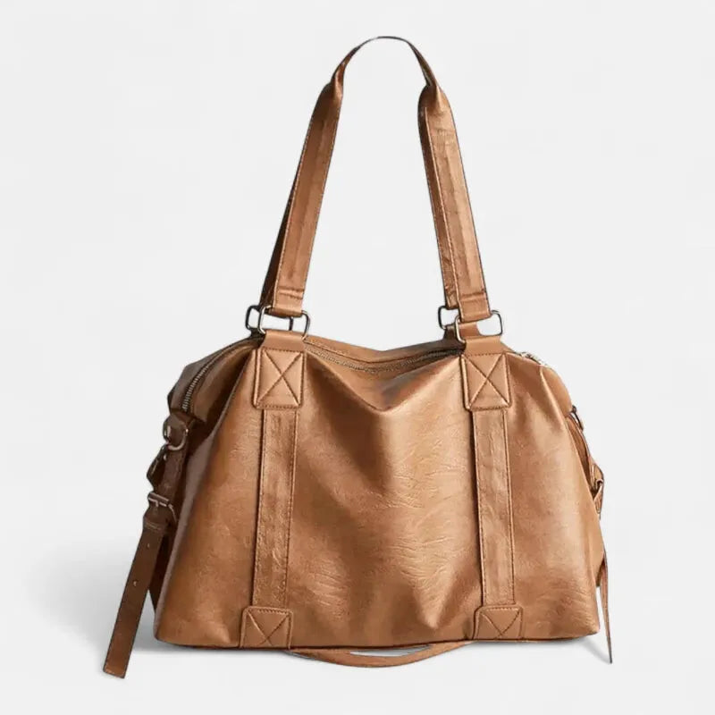 Grand sac à main bandoulière rétro de cours souple Louna