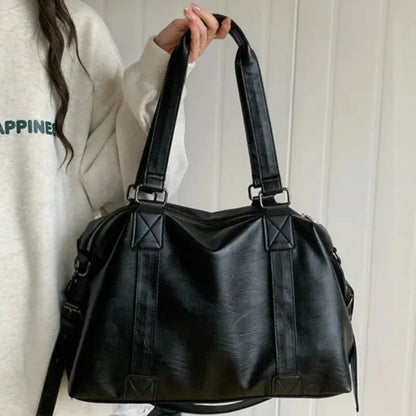 Grand sac à main bandoulière rétro de cours souple Louna