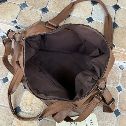 Grand sac à main bandoulière rétro de cours souple Louna