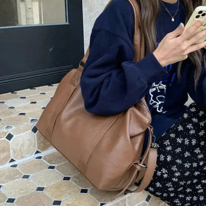 Grand sac à main bandoulière rétro de cours souple Louna