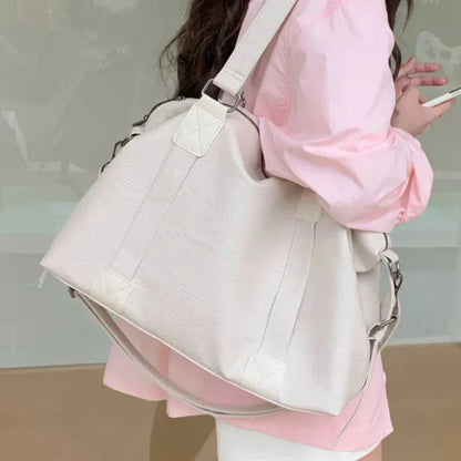 Grand sac à main bandoulière rétro de cours souple Louna