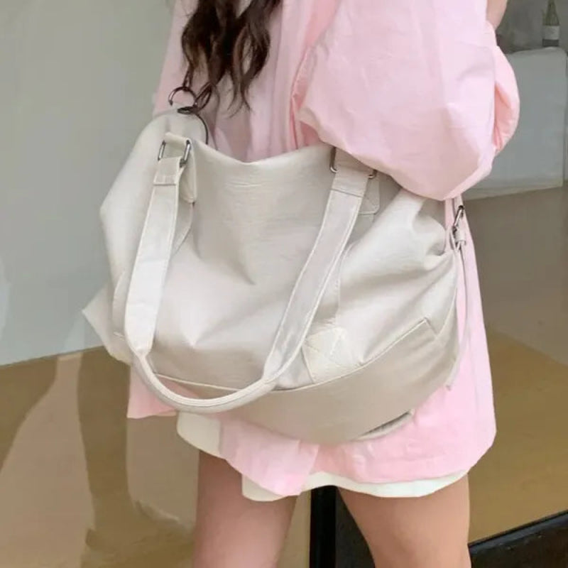 Grand sac à main bandoulière rétro de cours souple Louna