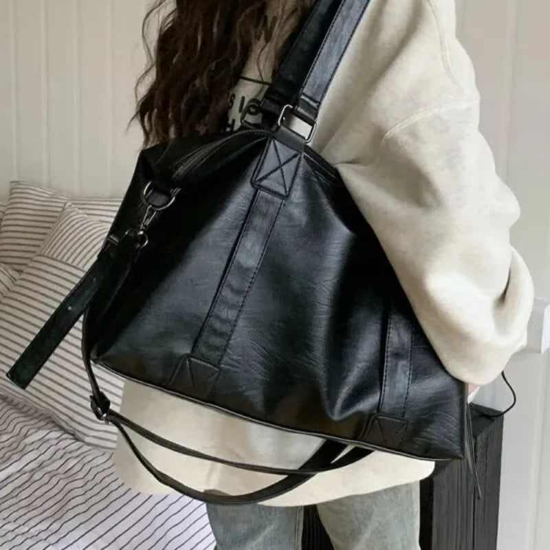 Grand sac à main bandoulière rétro de cours souple Louna