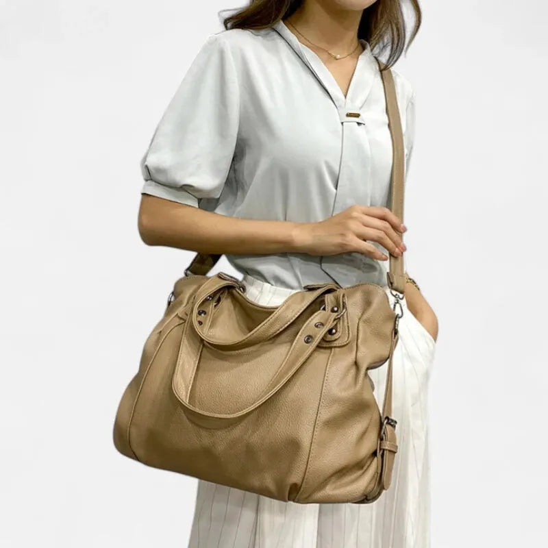 Grand sac à main bandoulière souple de cours Anabelle