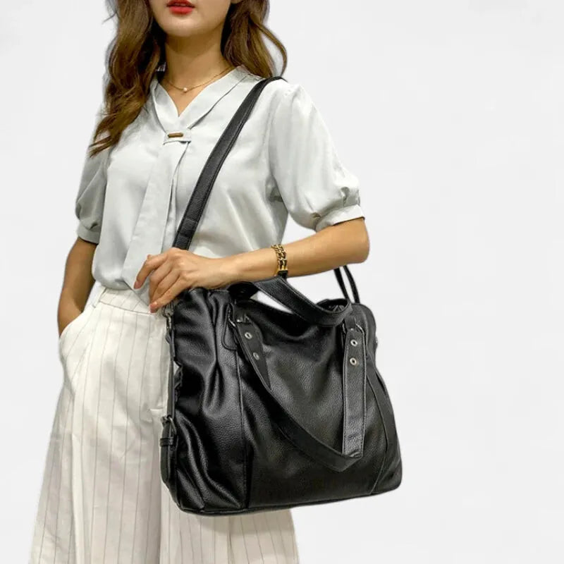 Grand sac à main bandoulière souple de cours Anabelle