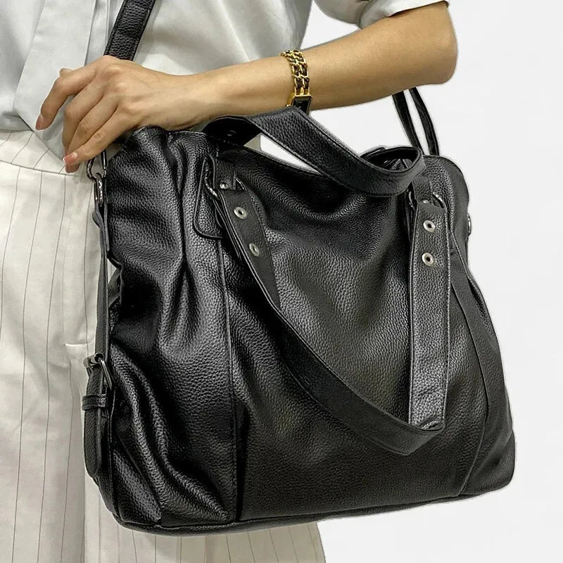 Grand sac à main bandoulière souple de cours Anabelle