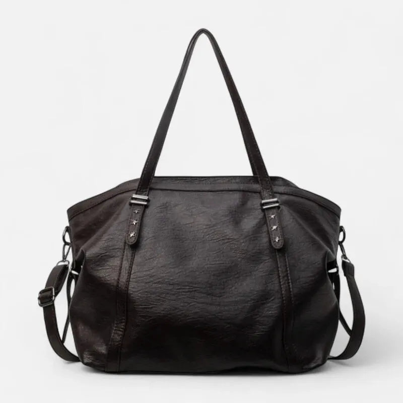 Grand sac à main cabas de cours souple avec bandoulière Sofia