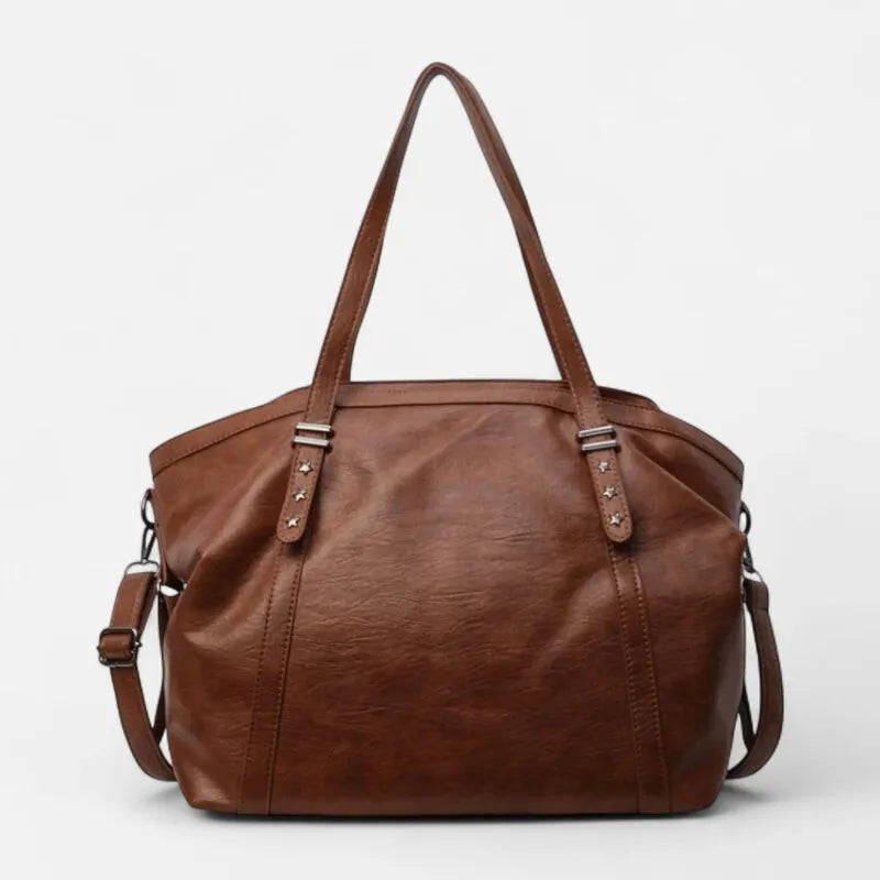 Grand sac à main cabas de cours souple avec bandoulière Sofia