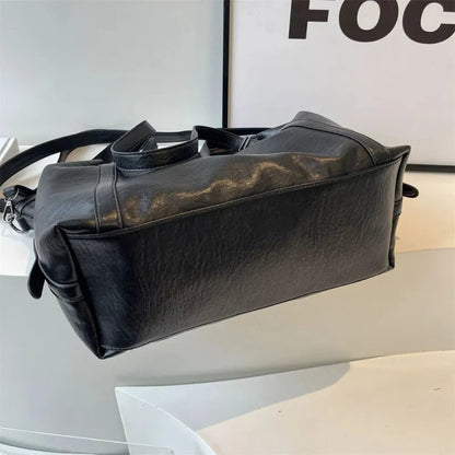 Grand sac à main cabas de cours souple avec bandoulière Sofia