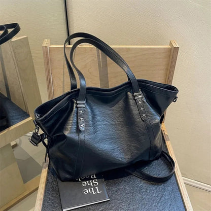 Grand sac à main cabas de cours souple avec bandoulière Sofia