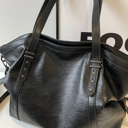 Grand sac à main cabas de cours souple avec bandoulière Sofia