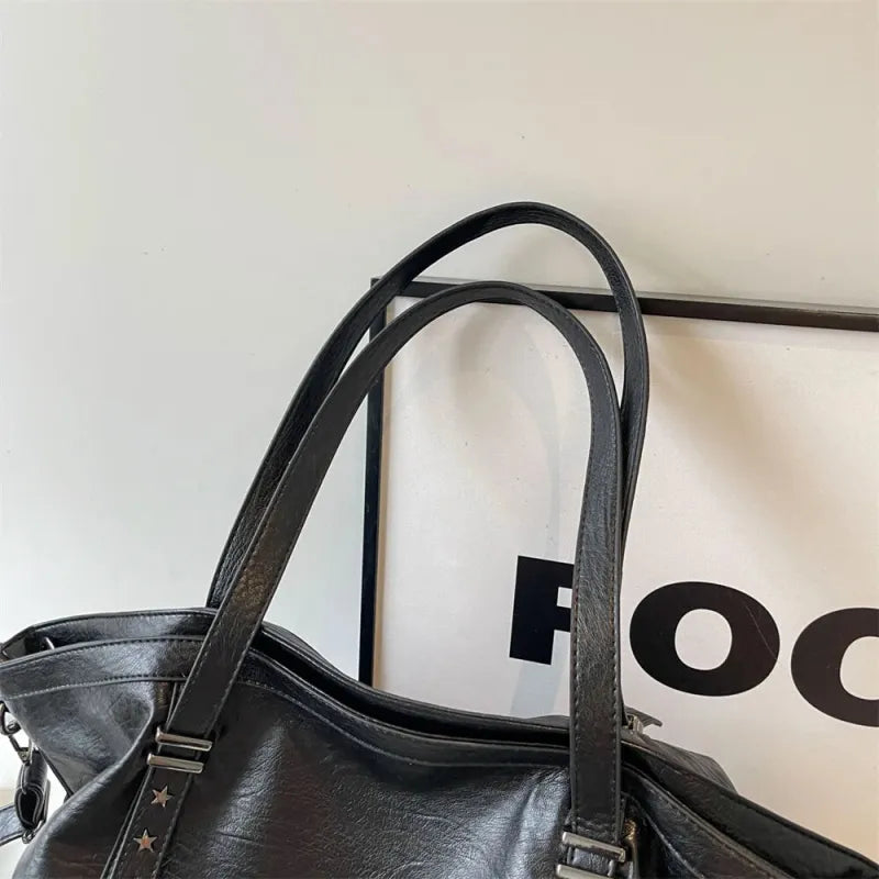 Grand sac à main cabas de cours souple avec bandoulière Sofia