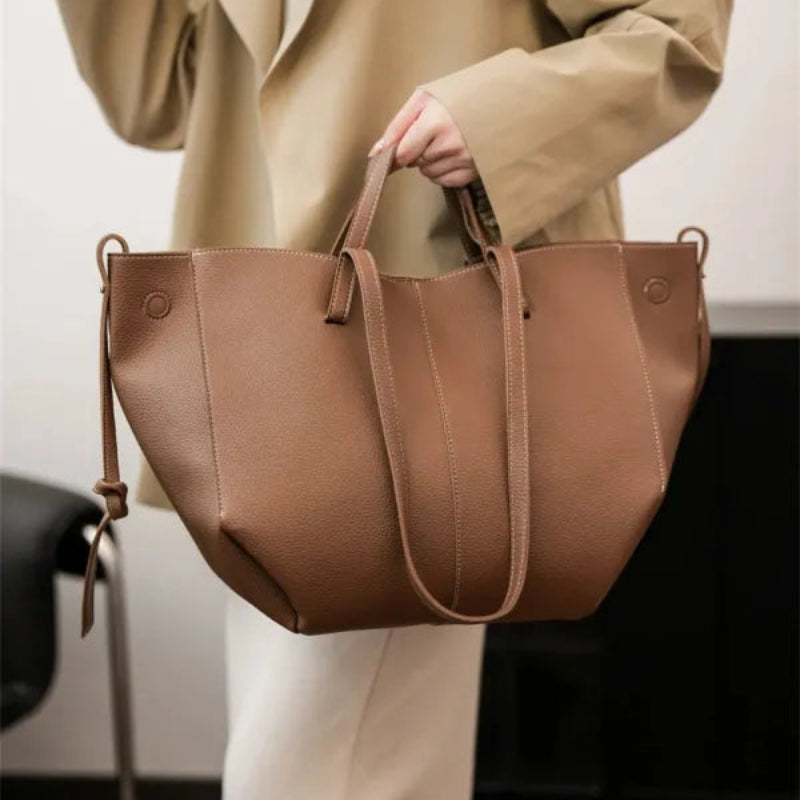 Grand sac à main cabas double porté Élodie