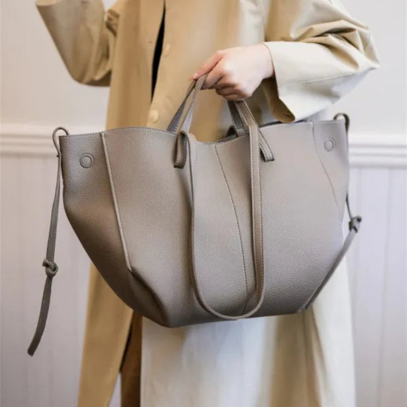 Grand sac à main cabas double porté Élodie