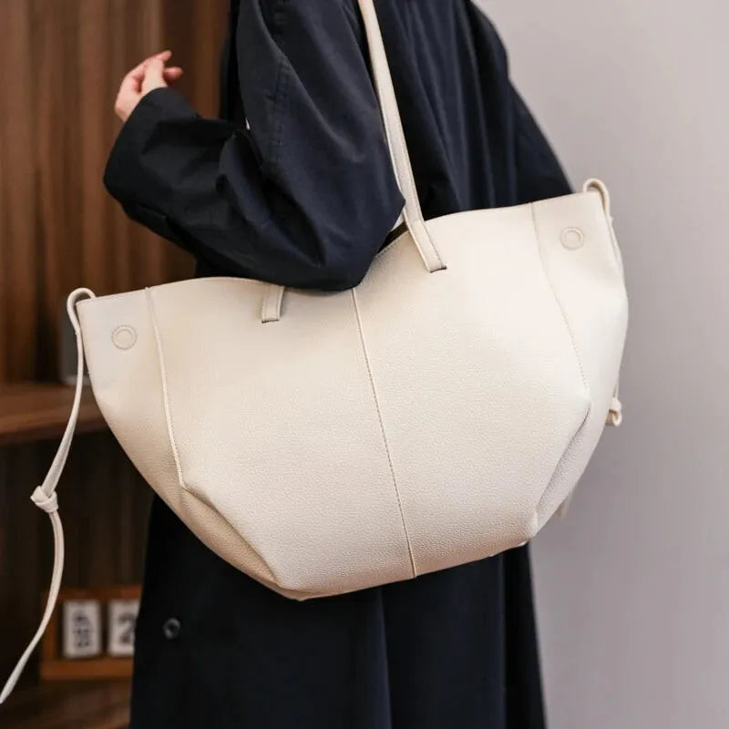 Grand sac à main cabas double porté Élodie