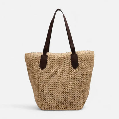 Grand sac à main cabas en paille Lina