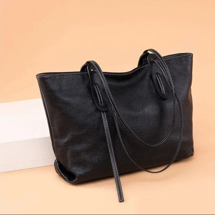 Grand sac à main cabas grainé Clara