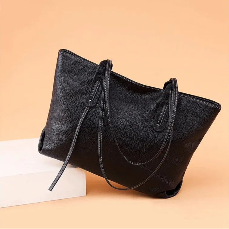 Grand sac à main cabas grainé Clara