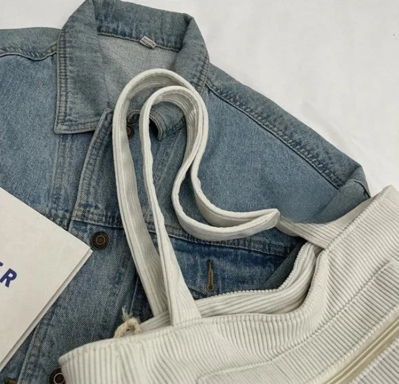 Grand sac à main cabas multipoches en velours Blandine