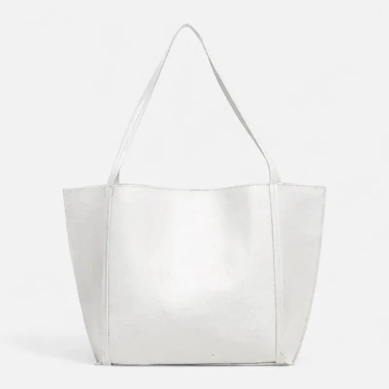 Grand sac à main cabas souple avec pochette assortie Amandine