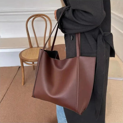 Grand sac à main cabas souple avec pochette assortie Amandine